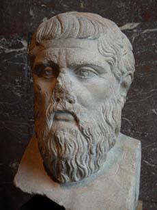 Ancient bust of Plato: Paris, Musée du Louvre.